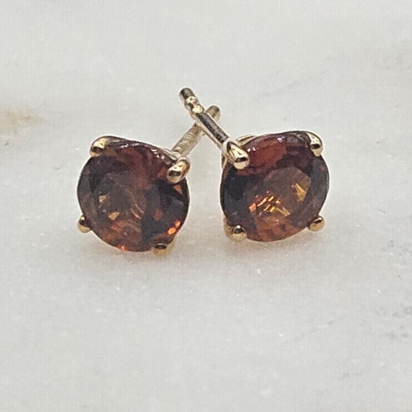 Citrine Solitaire Earrings